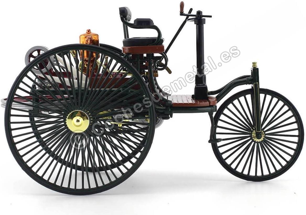 ミニカー ベンツパテント モトールヴァーゲン 1886年モデル ノレブ製 精巧な造形美 木製ボディ スポーク車輪 ハンドルレバー 再現 世界初の自動車 コレクター向け 高品質仕上げ 手のひらサイズ 存在感抜群 インテリア映え 自動車史 自動推進カー