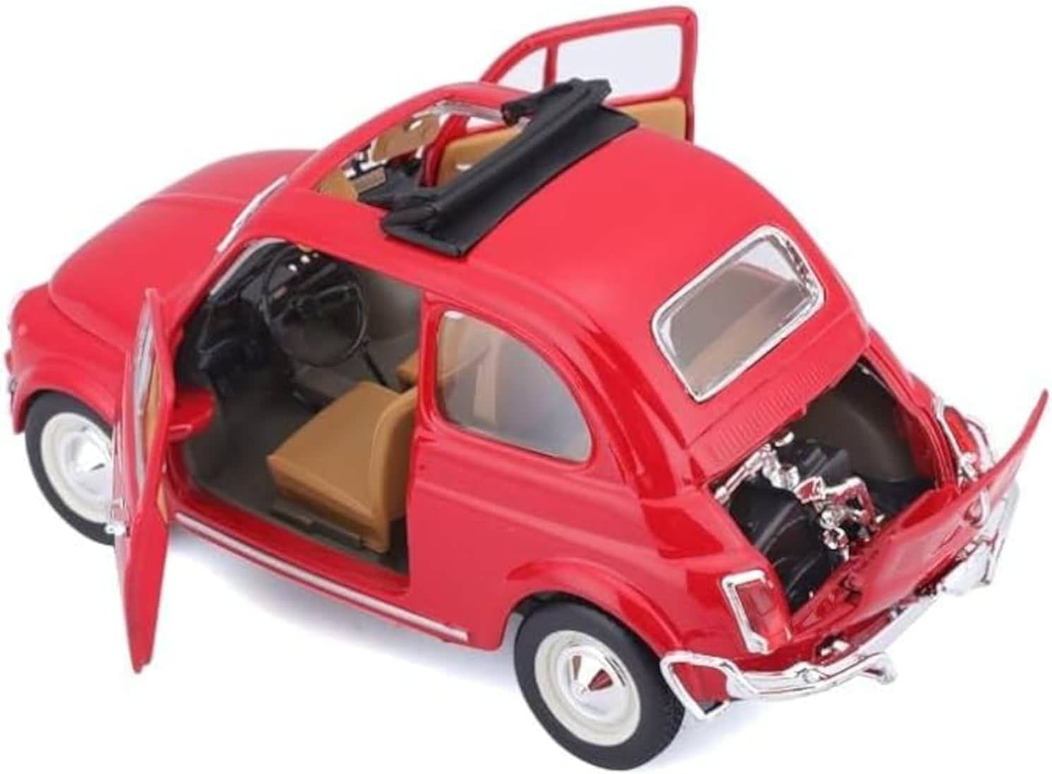 ミニカー Bburago ブラーゴ フィアット 500L 1968 1/24 ダイキャスト製 クラシックカー ビンテージ イタリア 国民車 レトロ 愛らしいデザイン 実用性 コンパクト 丸型ヘッドライト 忠実再現 手のひらサイズ 書斎 リビング インテリア スタイリッシュ ダイキャスト製 重量感