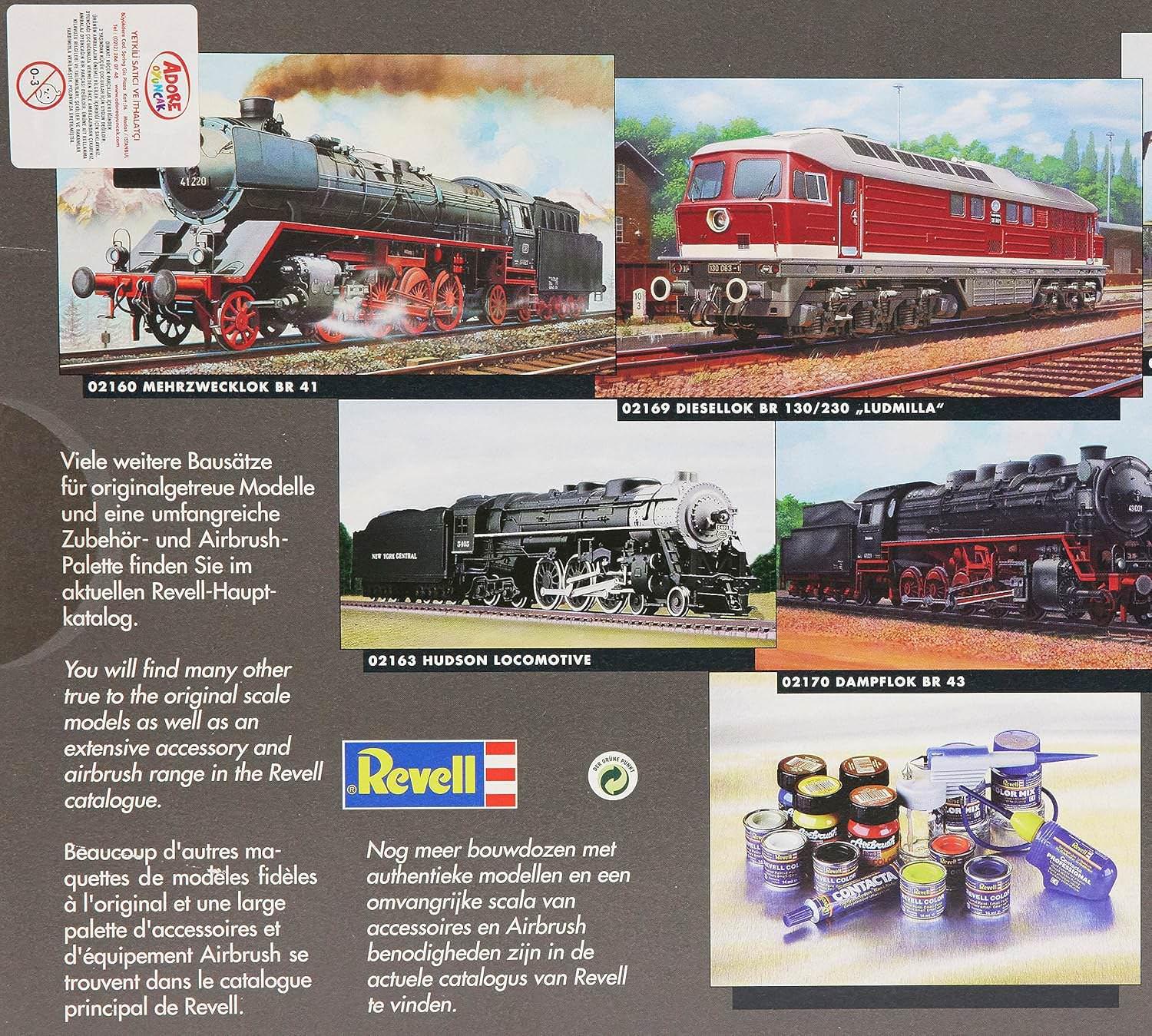 鉄道模型 Revell 1/87 Big Boy Locomotive Revell社 精密再現 HOスケール 87パーツ 全長46.4cm 4-8-8-4車輪配置 迫力の蒸気機関車組立キット 黒塗装 ガンメタリックボイラー 銀色連結棒 ユニオンパシフィック仕様デカール付