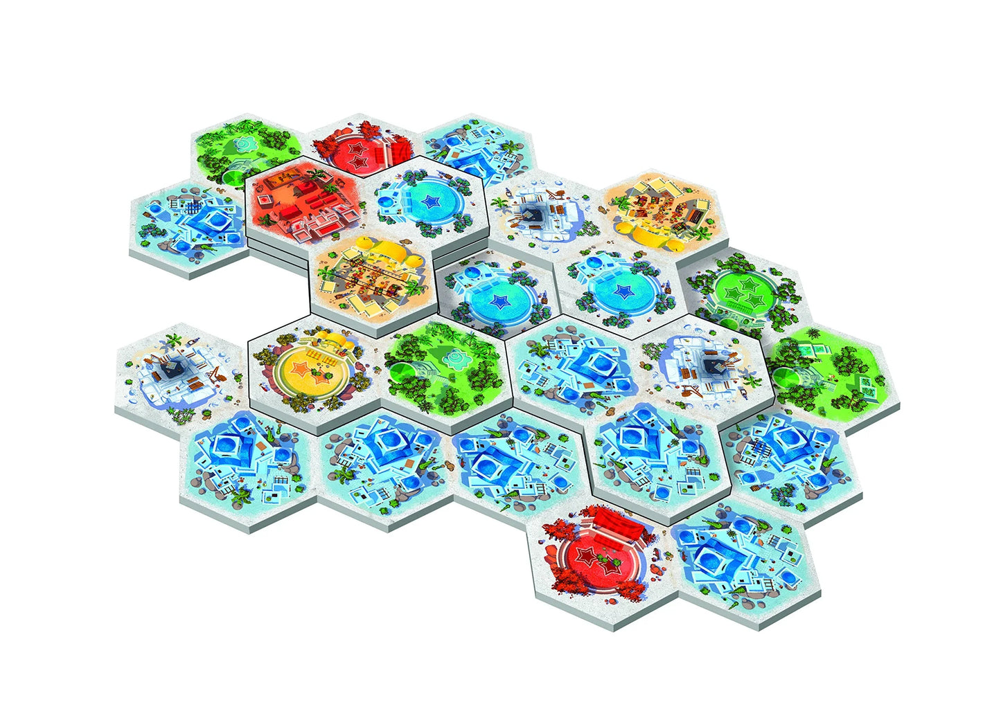 ボードゲーム 古代ギリシャの都市建設戦略ゲーム Akropolis アクロポリス Tric Trac Bronze 2022受賞 Cannes International Games Festival 2023ベストゲーム 住宅 市場 寺院 兵舎