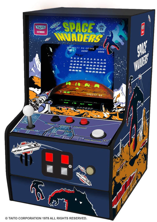 アーケードゲーム スペースインベーダー マイアーケード マイクロプレイヤー レトロゲーム ビデオゲーム 1978年 DGUNL-3279 1/10スケール 手のひらサイズ 反射式スクリーン バックライト ムーンスケープ 前面スピーカー 3.5mmジャック - Trade Center