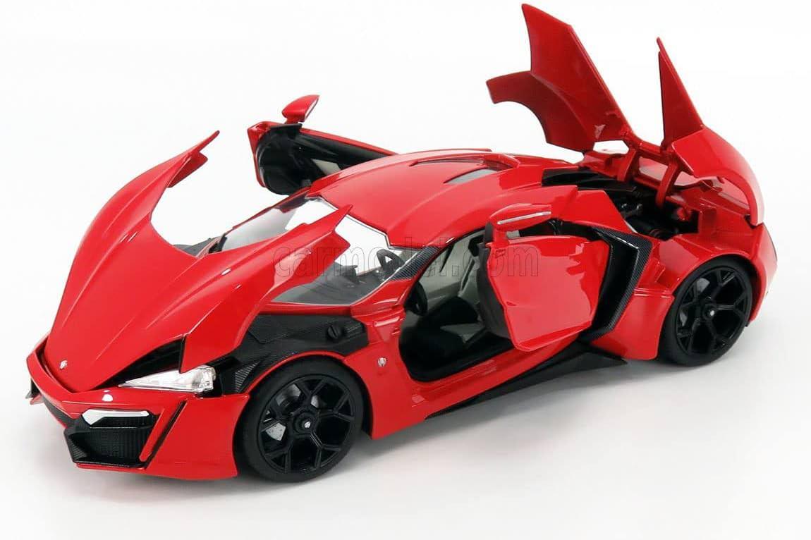 アウトレット品 ミニカー ライカン ハイパースポーツ ワイルドスピード SKY MISSION 1/18スケール 赤ボディ 精巧再現 エクステリア 高品質 迫力フォルム コレクション インテリア ヘッドライト テールランプ ホイール 細部作り込み 高性能 エンジン 770馬力