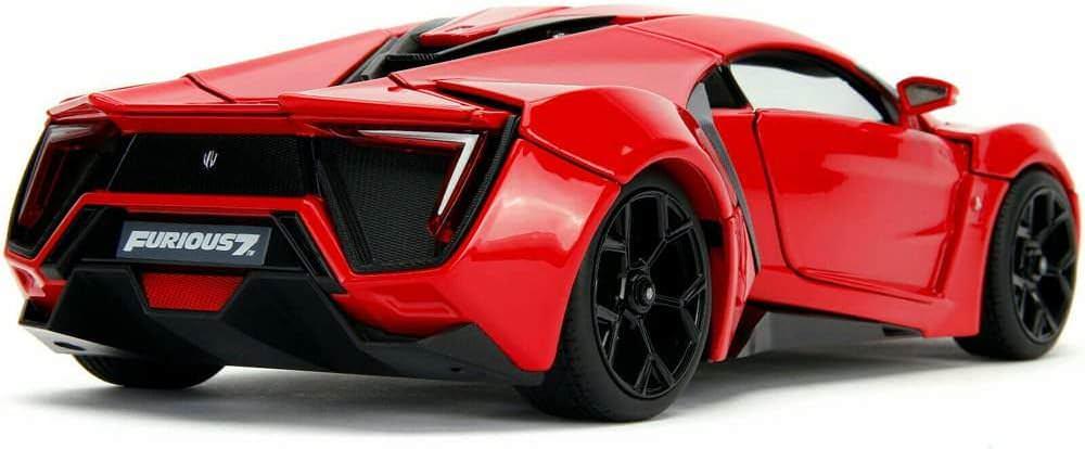 アウトレット品 ミニカー ライカン ハイパースポーツ ワイルドスピード SKY MISSION 1/18スケール 赤ボディ 精巧再現 エクステリア 高品質 迫力フォルム コレクション インテリア ヘッドライト テールランプ ホイール 細部作り込み 高性能 エンジン 770馬力