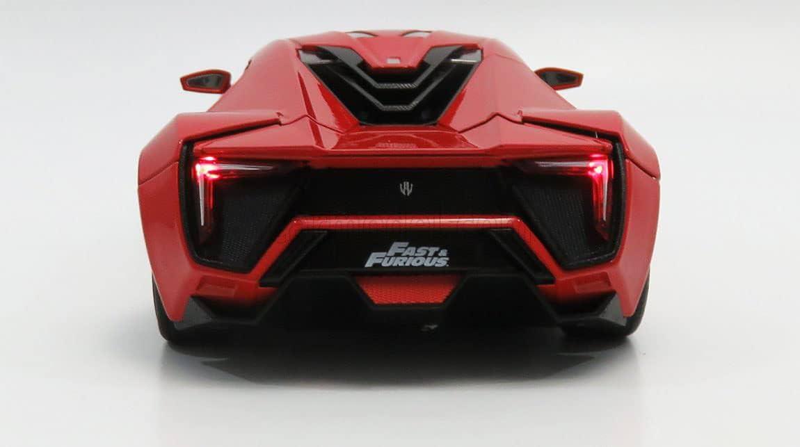 アウトレット品 ミニカー ライカン ハイパースポーツ ワイルドスピード SKY MISSION 1/18スケール 赤ボディ 精巧再現 エクステリア 高品質 迫力フォルム コレクション インテリア ヘッドライト テールランプ ホイール 細部作り込み 高性能 エンジン 770馬力