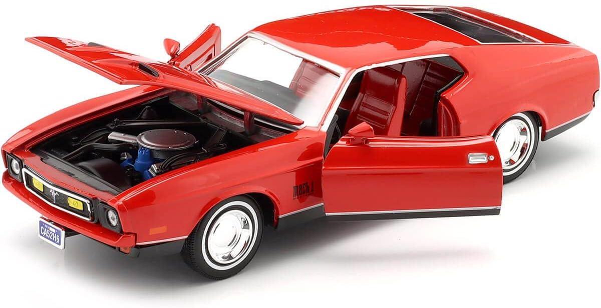 アウトレット品 ミニカー MOTORMAX モーターマックス フォード マスタング マッハ1 1971 1/24 スケール 映画007 ダイヤモンドは永遠に コレクターズアイテム 精密ディテール 赤色ボディ 魅力的なアメリカンマッスルカー 伝説の車両 再現モデル