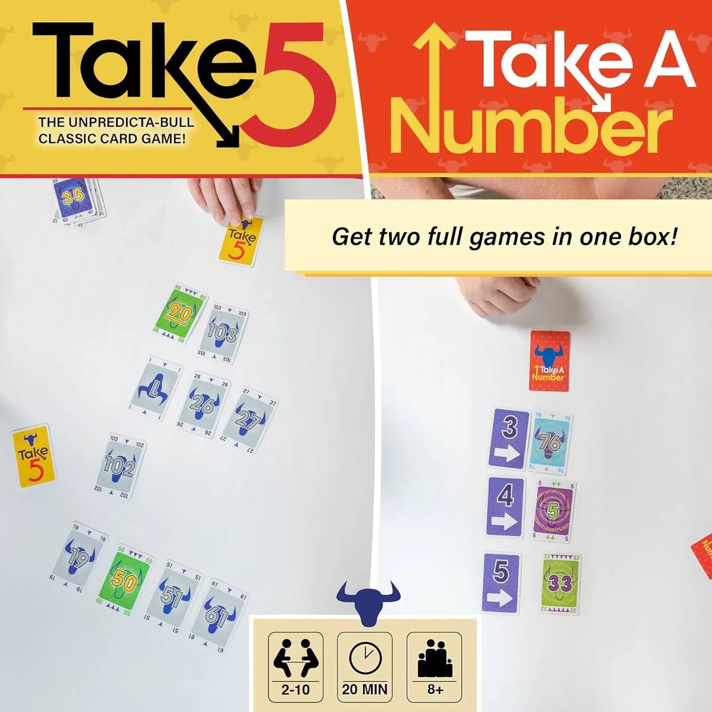 ボードゲーム Take 5 Take A Number Combo Pack ドイツゲームズ シンプルなルール 2つの戦略カードゲームセット 10歳以上対象 2人から6人 プレイ時間約60分 戦略性と心理戦 駆け引き多彩な展開 老若男女楽しめる