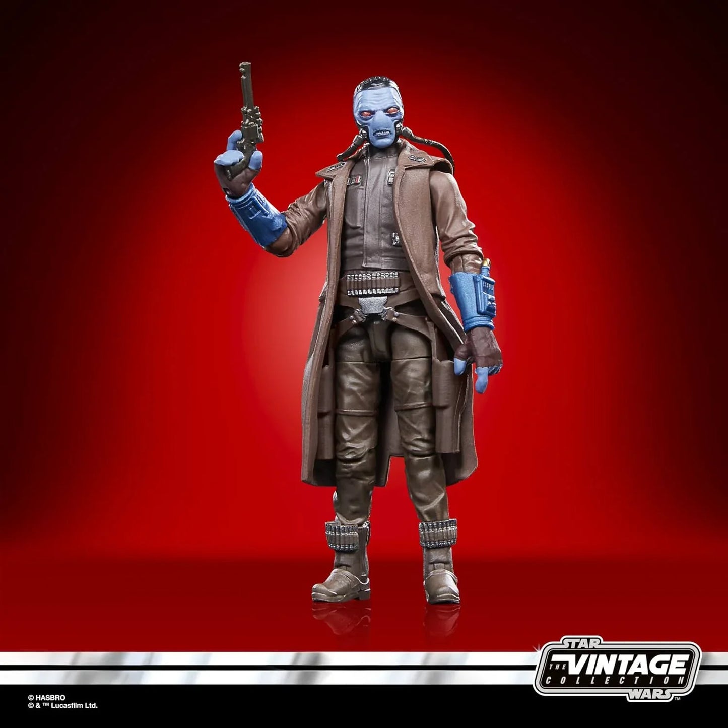 アクションフィギュア Star Wars The Vintage Collection Cad Bane Hasbro 3.75インチ 青い肌 赤い目 可動式頭部 両腕両脚可動 廃れない西部劇テイストの広つば帽子とロングコート付き 二丁拳銃付属 コレクターズ向け精密再現