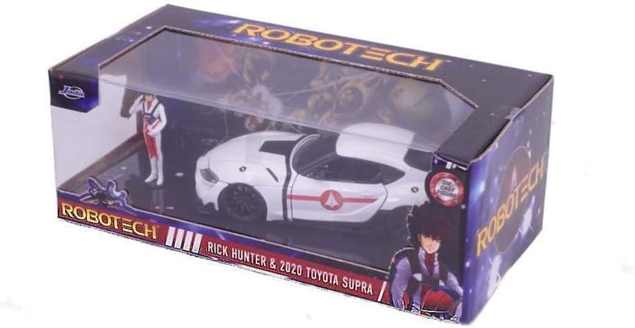 アウトレット品 ミニチュアカー トヨタスープラ ダイキャストモデル Robotech 公式ライセンス 1 24スケール 2020年モデル 緻密に再現された流麗なボディライン 力強さと忠実なディテール リックハンターフィギュア付き 約7センチ高さ