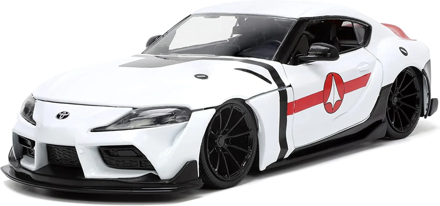 アウトレット品 ミニチュアカー トヨタスープラ ダイキャストモデル Robotech 公式ライセンス 1 24スケール 2020年モデル 緻密に再現された流麗なボディライン 力強さと忠実なディテール リックハンターフィギュア付き 約7センチ高さ