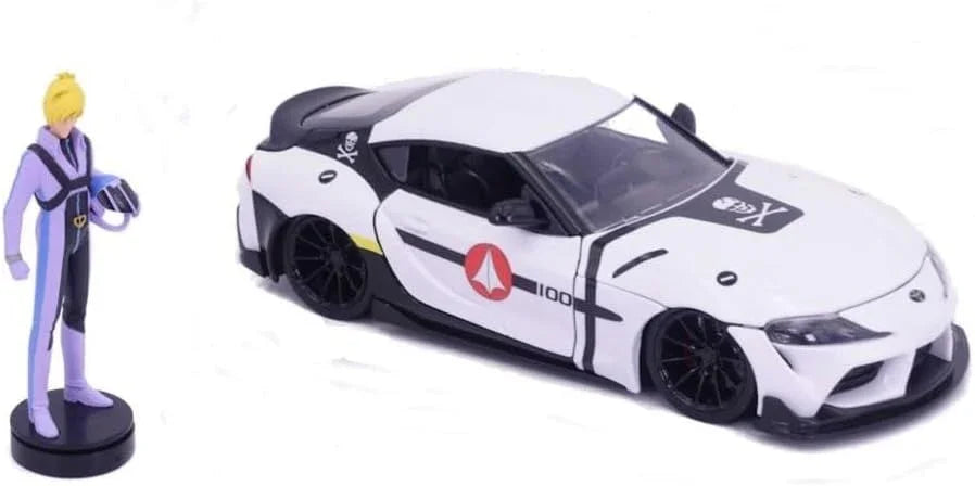 アウトレット品 スケールモデル トヨタ スープラ 2020年モデル ROBOTECH ロイ フォッカー フィギュア付 ダイキャスト製法 重厚質感 細部精密再現 スポーツカー 世界観融合 モータースポーツ ファン コレクション 限定版 アニメ コラボレーション