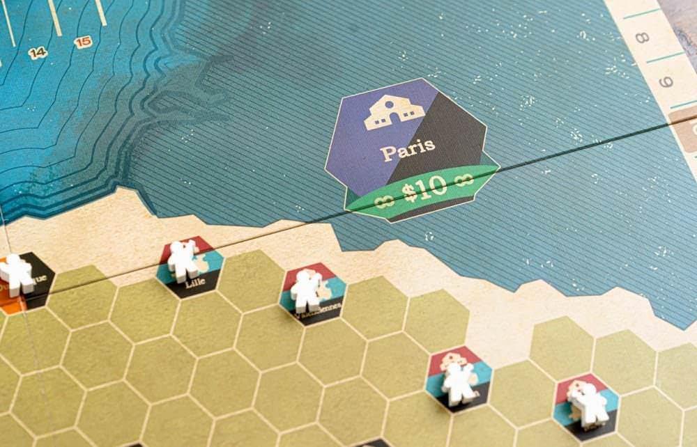 ボードゲーム Ride the Rails France Germany Expansion 鉄道経営ゲーム 拡張セット 戦略性向上 両面仕様マップ フランスパリ中心路線建設ボーナス ドイツ山岳ペナルティ特別ルール機関車制限追加鉄道会社6社使用可能