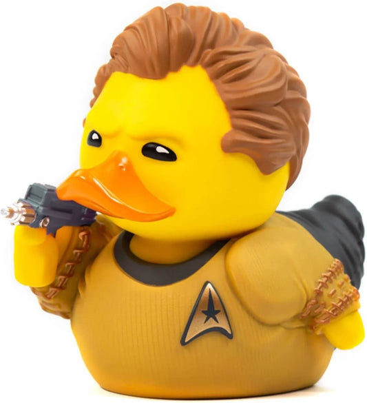 フィギュア Star Trek James T Kirk Boxed Tubbz Figurine Numskull Designs 高品質PVC素材約9cmサイズ 宇宙艦隊制服ゴールドコマンド部門 アヒルスタイルユニークコレクターズアイテム スタートレック公式ライセンス
