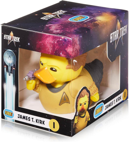 フィギュア Star Trek James T Kirk Boxed Tubbz Figurine Numskull Designs 高品質PVC素材約9cmサイズ 宇宙艦隊制服ゴールドコマンド部門 アヒルスタイルユニークコレクターズアイテム スタートレック公式ライセンス