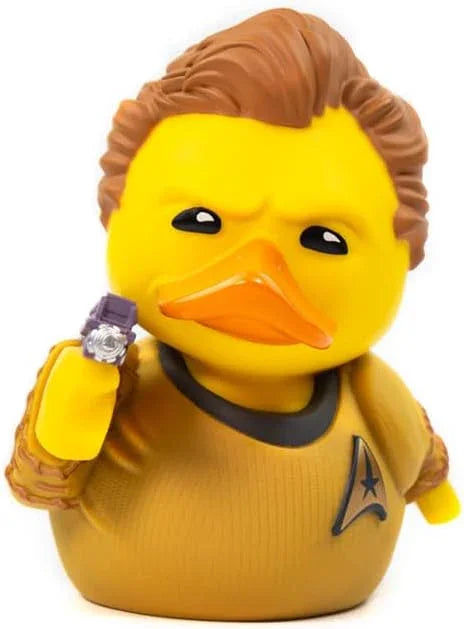 フィギュア Star Trek James T Kirk Boxed Tubbz Figurine Numskull Designs 高品質PVC素材約9cmサイズ 宇宙艦隊制服ゴールドコマンド部門 アヒルスタイルユニークコレクターズアイテム スタートレック公式ライセンス