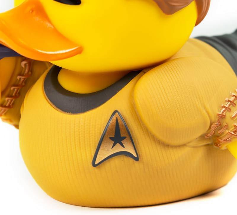 フィギュア Star Trek James T Kirk Boxed Tubbz Figurine Numskull Designs 高品質PVC素材約9cmサイズ 宇宙艦隊制服ゴールドコマンド部門 アヒルスタイルユニークコレクターズアイテム スタートレック公式ライセンス