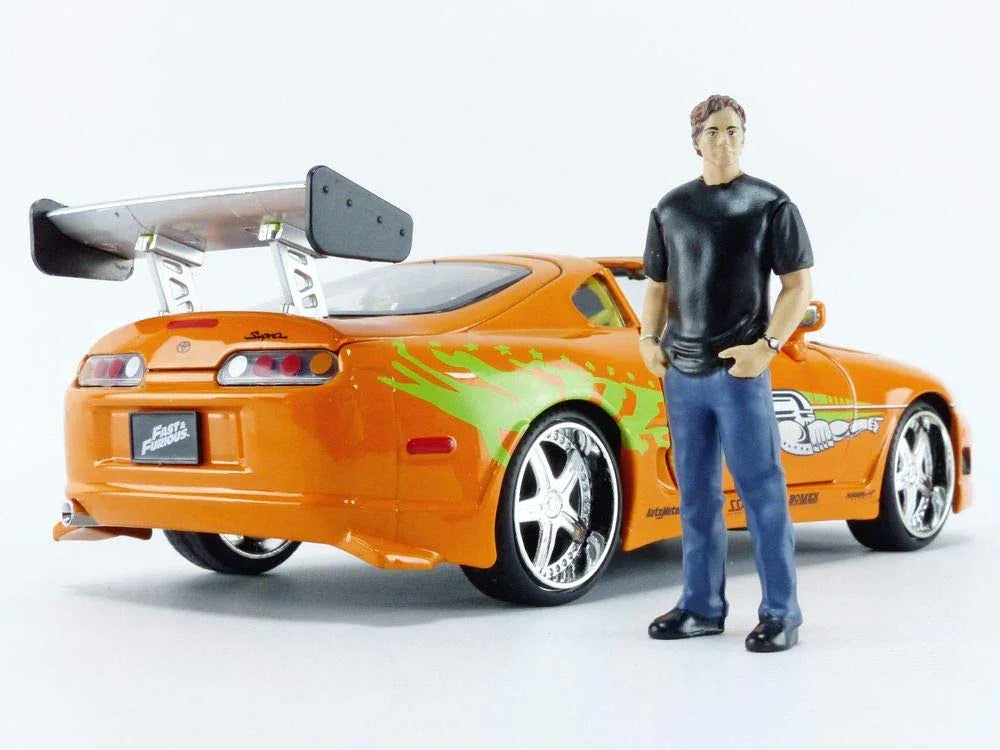 アウトレット品 ミニカー 1 24 F&F BRIANS TOYOTA SUPRA BRIAN OCONER 映画登場車両 精巧再現 高品質フィギュア付き 長期間色あせしにくい コレクション中心 インテリアアクセント ワイルドスピード愛好家贈り物 誕生日プレゼント最適