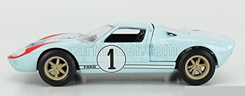 アウトレット品 ミニカー フォード GT40 ガルフ ルマン24時間 1968 1/43 NOREV ノレブ 鮮やかなブルー オレンジカラーリング 緻密なボディライン エアロパーツ再現 ディスプレイケース付き モータースポーツファン向け クラシックカーコレクション向け