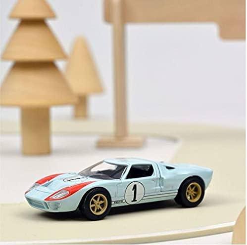 アウトレット品 ミニカー フォード GT40 ガルフ ルマン24時間 1968 1/43 NOREV ノレブ 鮮やかなブルー オレンジカラーリング 緻密なボディライン エアロパーツ再現 ディスプレイケース付き モータースポーツファン向け クラシックカーコレクション向け