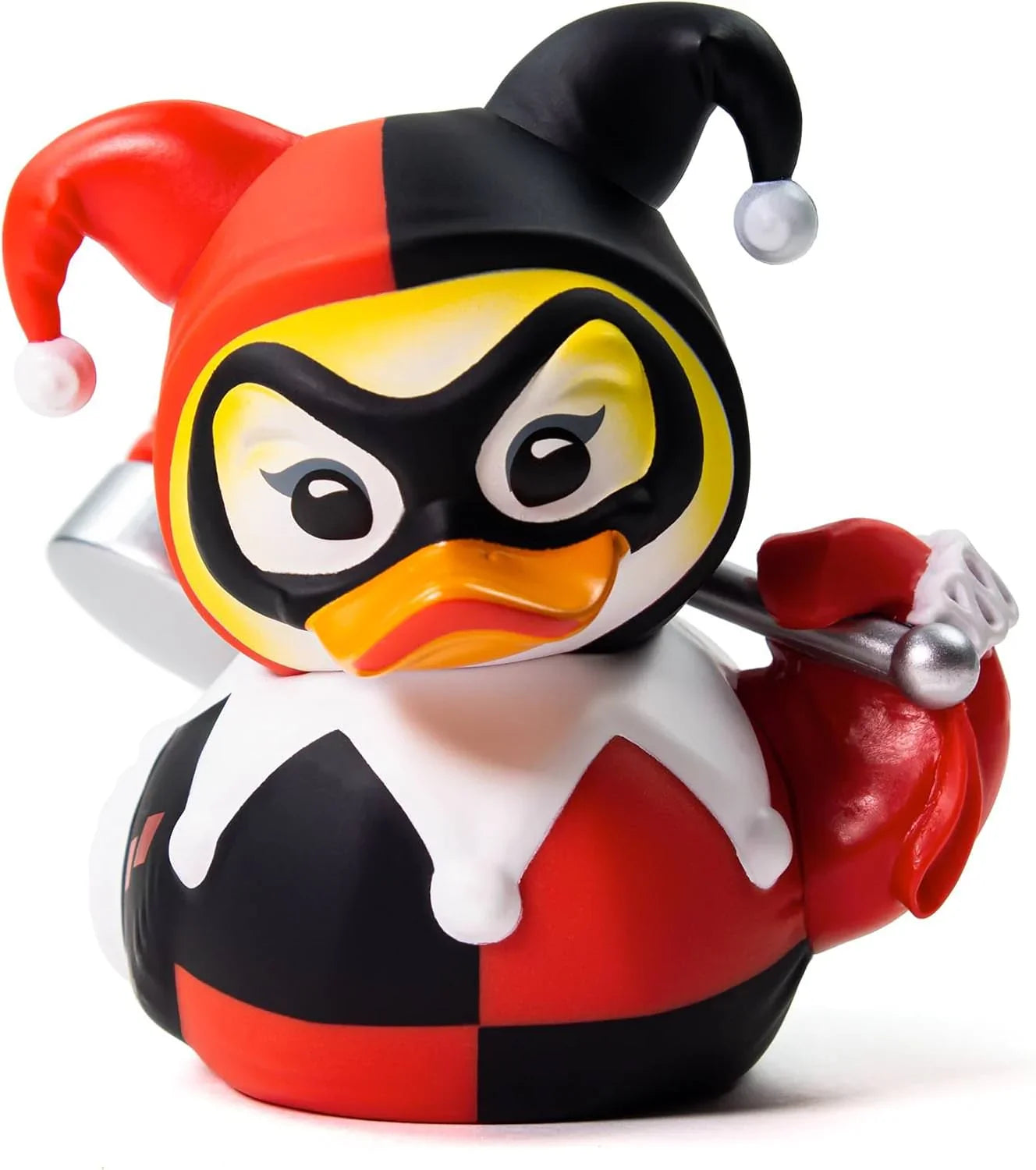 フィギュア TUBBZ Boxed Edition DC Comics ハーリー クイン コスプレイング ラバーダック Numskull Designs 高品質 PVC 素材 約9cm コンパクトサイズ ポップカルチャー 人気 キャラクター ユニーク デザイン 限定 コレクター向け