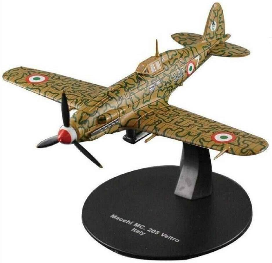 アウトレット品 航空機模型 Macchi MC 205 VELTRO イタリア空軍戦闘機 1/72 スケール ダイキャストモデル 塗装済み完成品 ミニカー 第二次世界大戦期の名機 マッキ ブランド 高精細ディテール コックピット プロペラ 主翼 精密再現