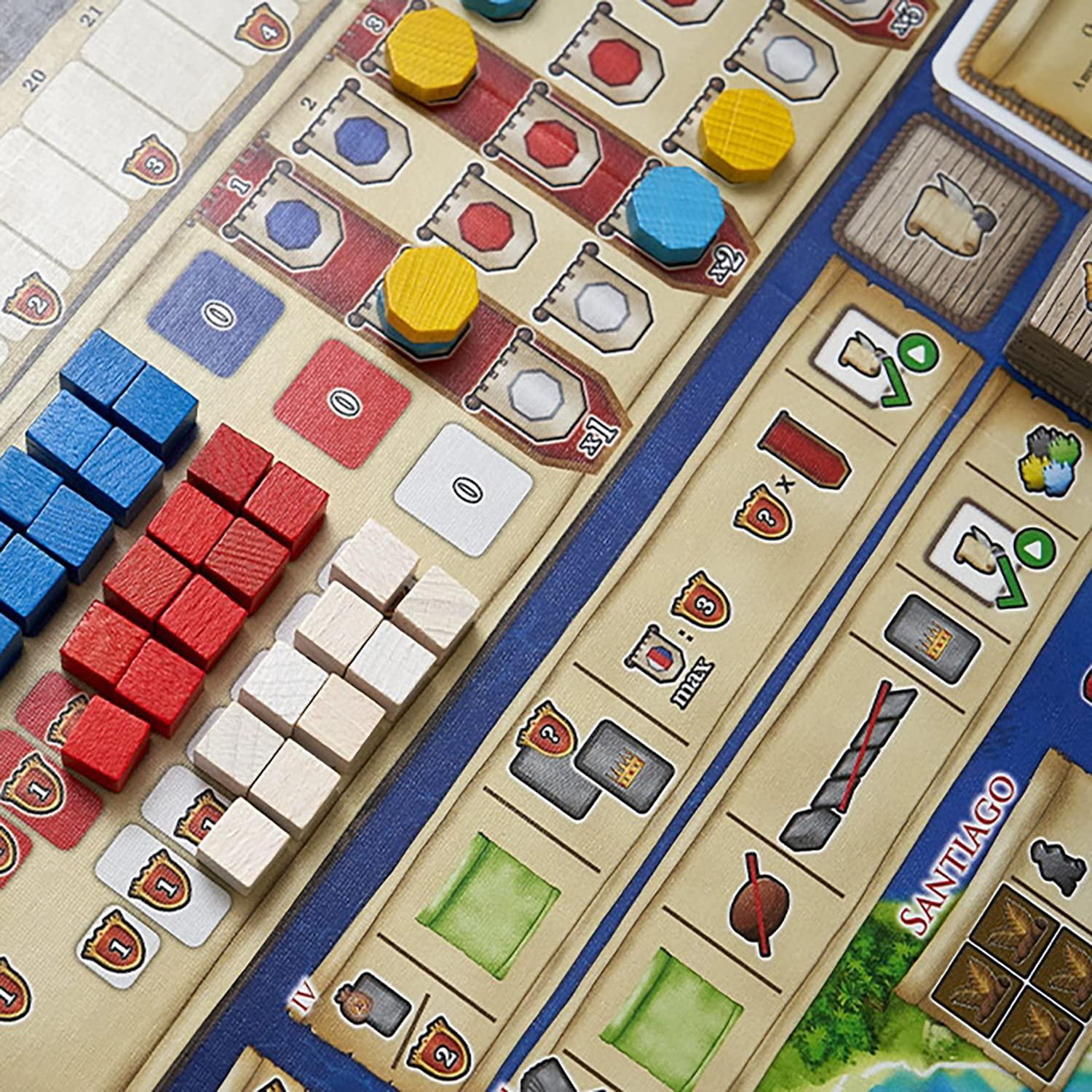 ボードゲーム Maracaibo マラカイボ アレクサンダー・プフィスター 17世紀 カリブ海 航海 冒険 戦略 契約 手札管理 豊富なカード 多様な勝利への道 関係構築 同盟形成 探検 クエスト