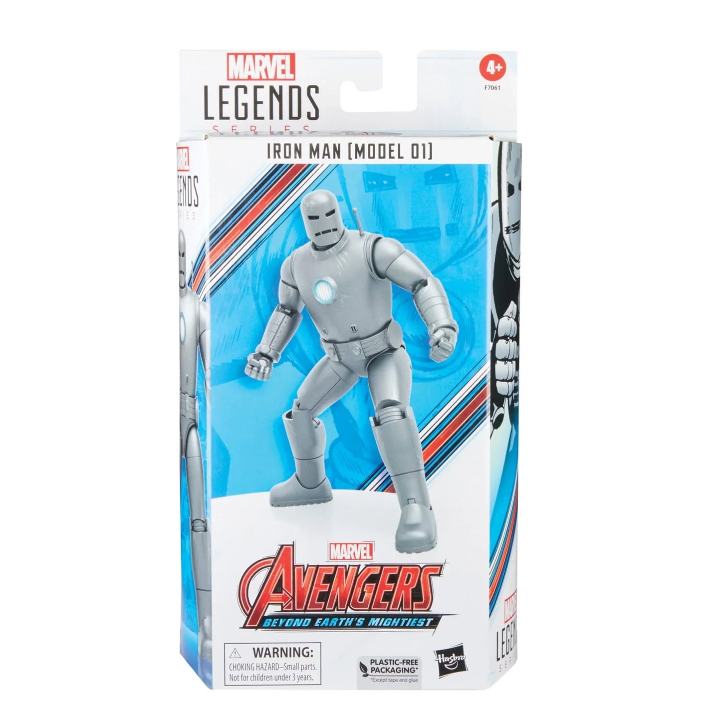 アウトレット品 フィギュア アベンジャーズ 60周年記念 マーベルレジェンド アイアンマン モデル01 マーベルレジェンドシリーズ 冷戦時代の科学技術を反映したシルバーボディ 直線的フォルムと重厚装甲 複数可動ポイント 戦闘飛行シーン再現可能