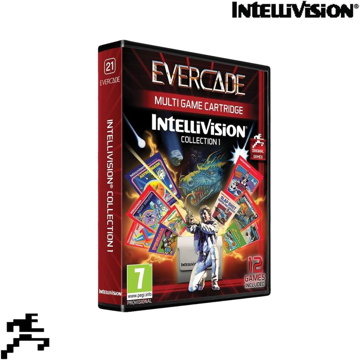 レトロゲーム インテリビジョン ゲームコレクション1 エバーケード 高品質なエミュレーションと豊富な収録タイトル 操作性と互換性抜群 4.3インチ大画面対応 USB-C充電 HDMI出力 ヘッドフォンジャック搭載 並行輸入品