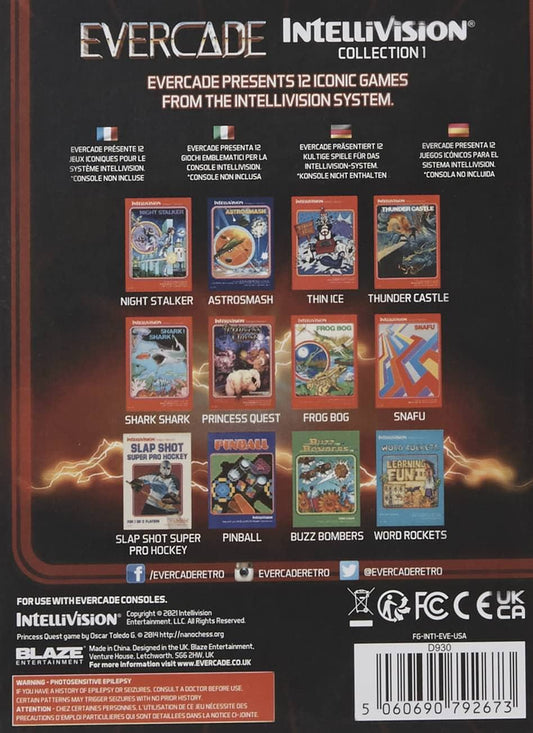 レトロゲーム インテリビジョン ゲームコレクション1 エバーケード 高品質なエミュレーションと豊富な収録タイトル 操作性と互換性抜群 4.3インチ大画面対応 USB-C充電 HDMI出力 ヘッドフォンジャック搭載 並行輸入品