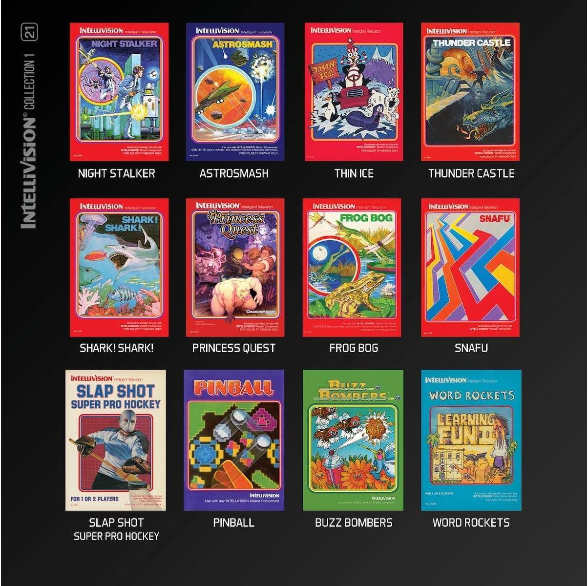 レトロゲーム インテリビジョン ゲームコレクション1 エバーケード 高品質なエミュレーションと豊富な収録タイトル 操作性と互換性抜群 4.3インチ大画面対応 USB-C充電 HDMI出力 ヘッドフォンジャック搭載