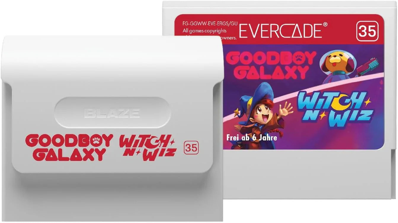 ゲームソフト エバーケード グッドボーイギャラクシー ウィッチンウィズ デュアルカートリッジ レトロゲーム 愛好家向け 持ち運び便利 ピクセルアート美麗 多彩な魔法パズル 絶妙な難易度バランス コレクターズアイテム 限定版