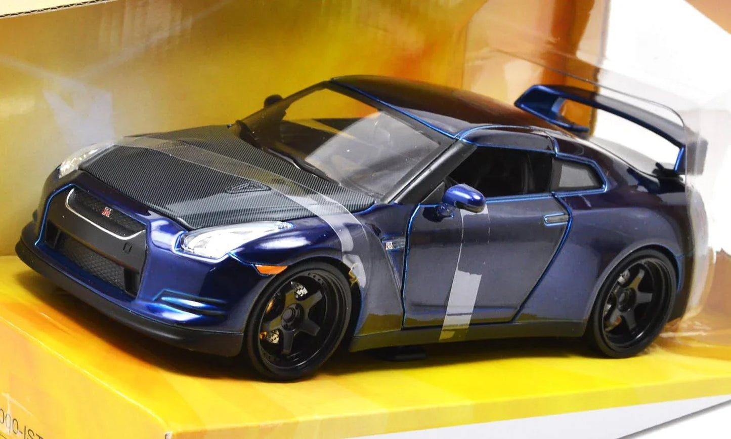 アウトレット品 ミニカー ダイキャスト Brian's 2009 Nissan GT-R Jada Toys The Fast and the Furious 1/24スケール ブルー 映画 ポール・ウォーカー ブライアン・オコナー ハリウッド アクション コレクターズアイテム 名車 伝説的 愛車 特別 存在
