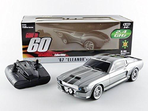 アウトレット品 ミニカー GREENLIGHT グリーンライト 1967 フォード マスタング エレノア 60セカンズ 1/18 ダイキャストモデル ペッパーグレーメタリック ブラックデュアルラインストライプ