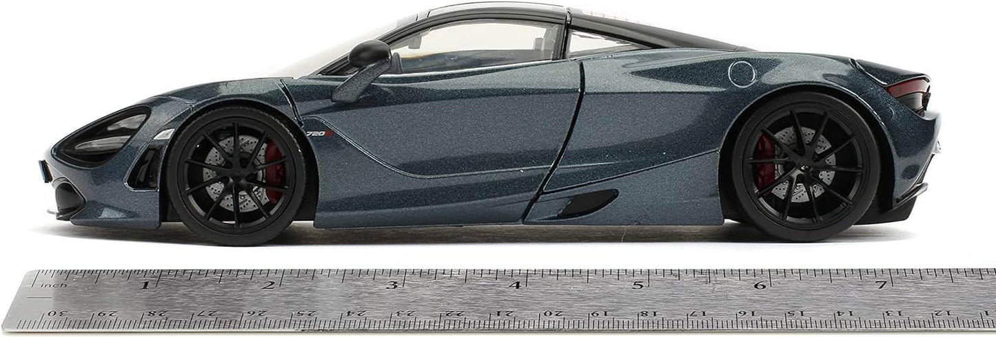 アウトレット品 スーパーカー マクラーレン720S 1 24スケールモデル JADATOYS ダイキャスト 高精細 エアロダイナミクス デザイン カーボンファイバー モノコックボディ 映画ワイルドスピード スーパーコンボ デッカードショウ 操る 圧倒的存在感