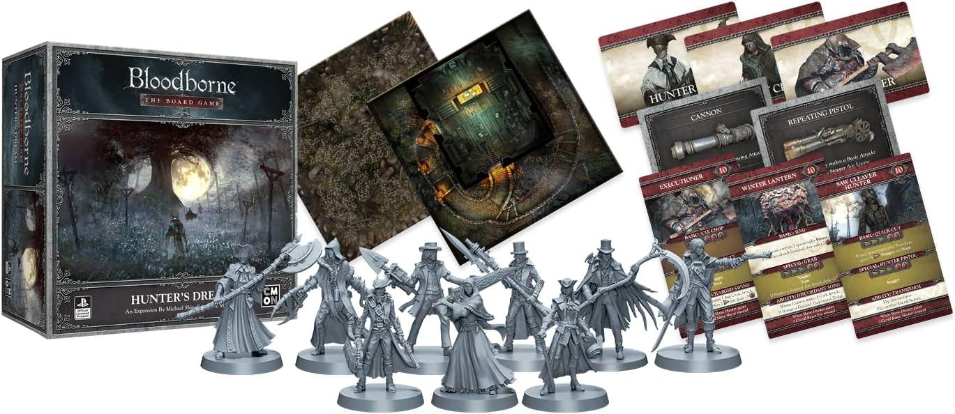 アウトレット品 ボードゲーム ブラッドボーン ハンターズドリーム 拡張セット 深い物語性 戦略的戦闘 変形武器デッキ構築 最大4人協力プレイ 精巧ミニチュア ストーリーテリング 忠実再現 戦術的駆け引き遊び方多彩