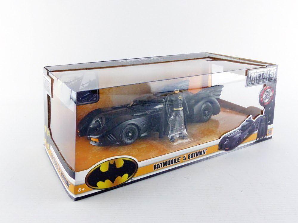 アウトレット品 ミニチュア バットモービル 1989年版 バットマン ジェットエンジン搭載 ダイキャストモデル アールデコデザイン 精巧造形 1 24スケール限定 ゴッサムシティ伝説的ダークナイト クオリティ重厚感コレクション向け 映画史的価値