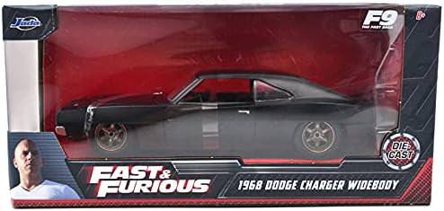 アウトレット品 ミニカー ジャダトイズ ワイルドスピード9 ダッジ チャージャー ワイドボディ 1968 1:24スケール 映画再現 アメ車 マッスルカー フォルム迫力 映画ファン必見 愛車ドミニク トレット活躍モデル 車種特徴グリル独特 ヘッドライト隠れ