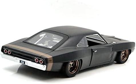 アウトレット品 ミニカー ジャダトイズ ワイルドスピード9 ダッジ チャージャー ワイドボディ 1968 1:24スケール 映画再現 アメ車 マッスルカー フォルム迫力 映画ファン必見 愛車ドミニク トレット活躍モデル 車種特徴グリル独特 ヘッドライト隠れ