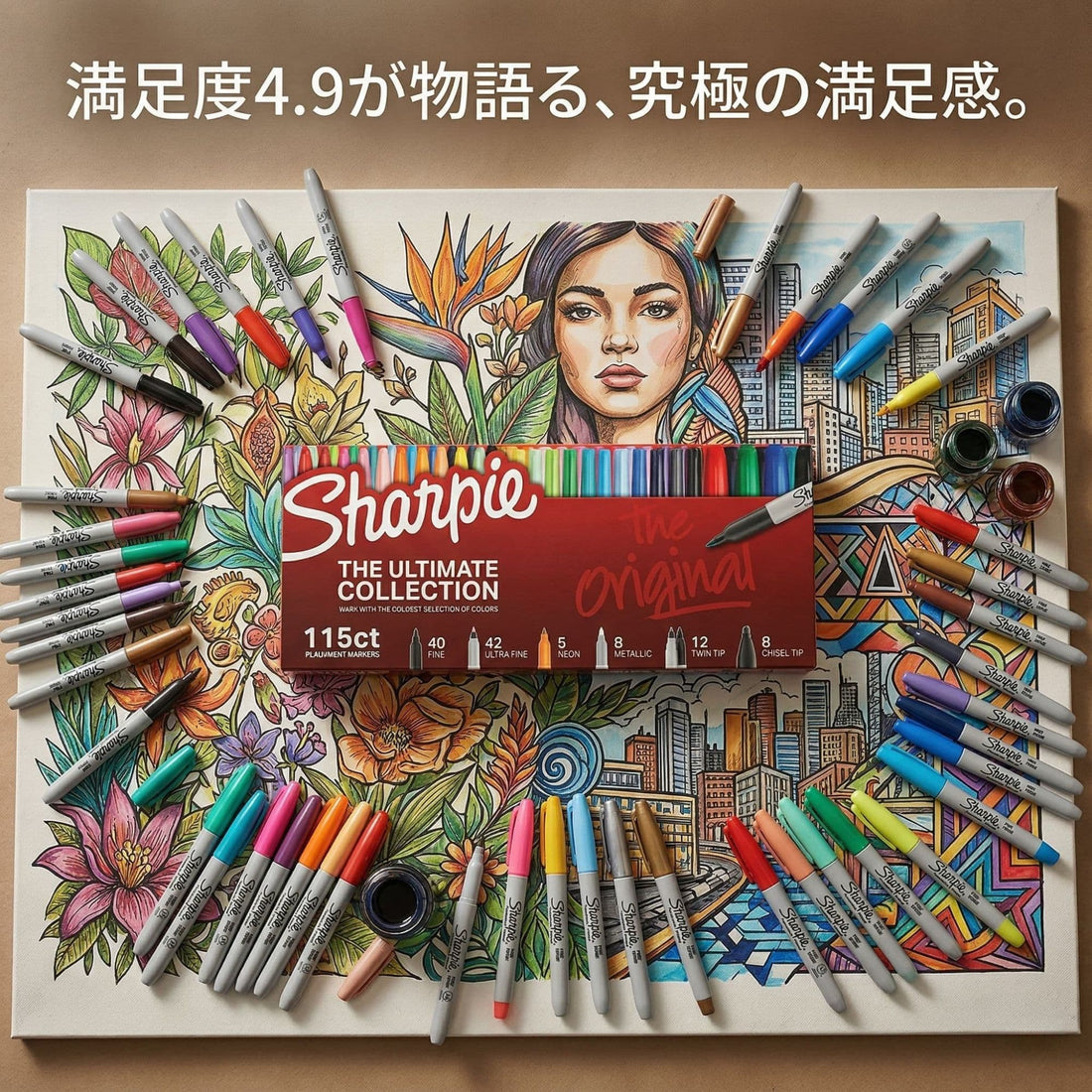 Sharpie Ultimate Collection 115マーカー徹底レビュー｜全115色の発色と5種類のペン先が創造性を解き放つ万能セット