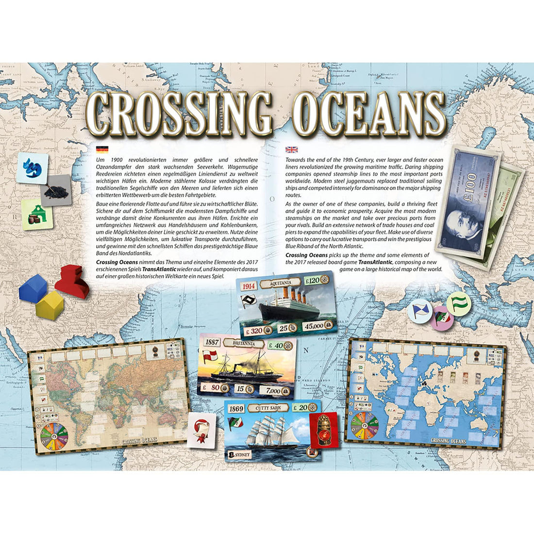 Crossing Oceans クロッシング・オーシャンズ：マック・ゲルツの海運戦略ボードゲーム評価とプレイガイド