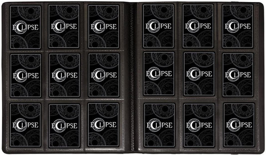 トレーディングカード Ultra Pro 9ポケットEclipse Hot Pink PROバインダー コレクション収納 360枚 大容量 横入れ式ポケット 落下防止 ゴムストラップ付 高品質非PVC素材 保護機能 滑りにくいエンボス加工 ブラックウェブ素材