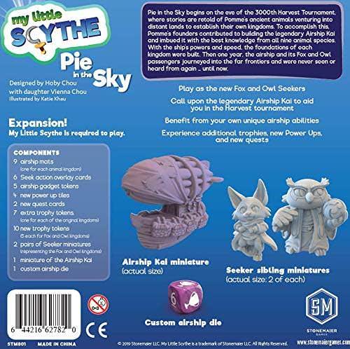 ボードゲーム My Little Scythe Pie in the Sky Expansion Stonemaier Games 飛行船カイ 特別能力 2つの新王国 充実コンポーネント シークアクション ミニチュア多数 8歳以上対応 ダイスロール ピックアップ＆デリバー
