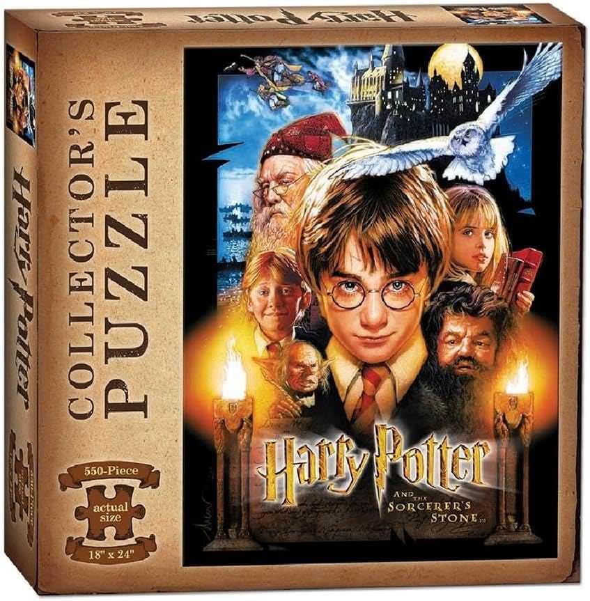ジグソーパズル ハリー・ポッターと賢者の石 550ピース USAopoly 公式ライセンス 映画モチーフ ホグワーツ 魔法学校 冒険 知的好奇心 忍耐力 空間認識能力向上 家族向け 中級者向け 適度な難易度 完成サイズ約45cm×60cm