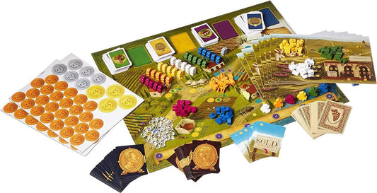 ボードゲーム Viticulture Essential Edition トスカーナの丘で紡ぐワイナリー経営 ヴィティカルチャー 美しいトスカーナの丘陵地帯 戦略的ワーカープレイスメント 労働者配置 季節変化 四季折々の農園経営 
