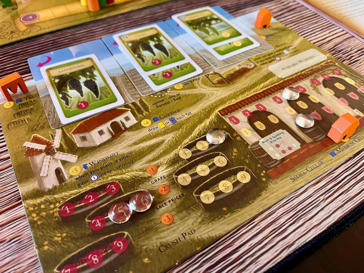 ボードゲーム Viticulture Essential Edition トスカーナの丘で紡ぐワイナリー経営 ヴィティカルチャー 美しいトスカーナの丘陵地帯 戦略的ワーカープレイスメント 労働者配置 季節変化 四季折々の農園経営 