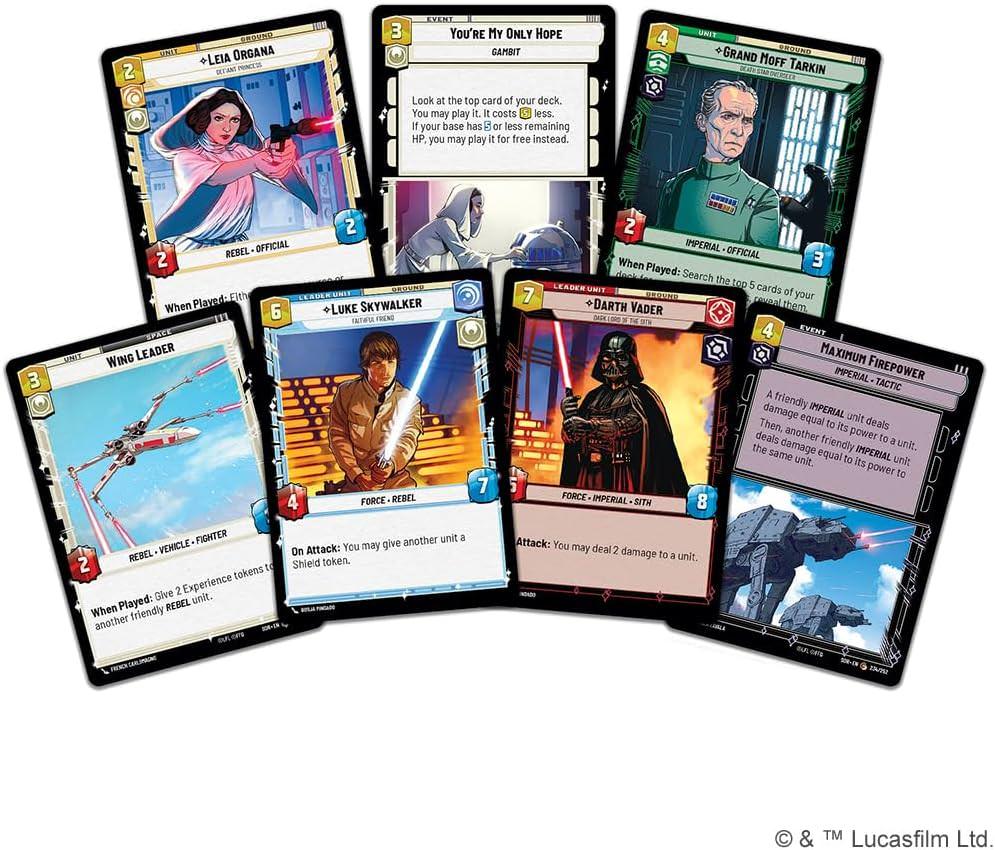 トレーディングカードゲーム Star Wars Unlimited Trading Card Game Spark of Rebellion 2-Player Starter Deck Set Fantasy Flight Games フォース光闇対決ルークスカイウォーカー 英語版 日本語説明書なし