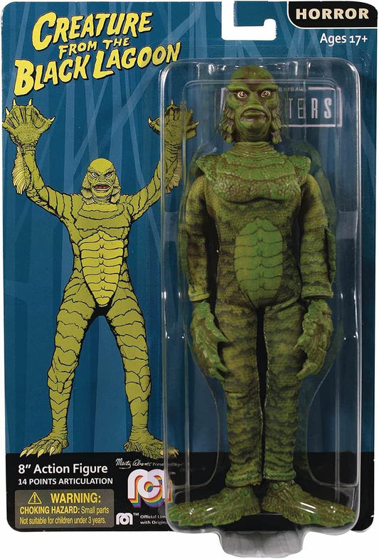 フィギュア MEGO ユニバーサルモンスターズ クリーチャー・フロム・ザ・ブラック・ラグーン ギルマン 約20cm アクションフィギュア 本物布製衣装 14可動ポイント 映画大アマゾンの半魚人 往年名作モンスター映画再現 クラシック8インチ