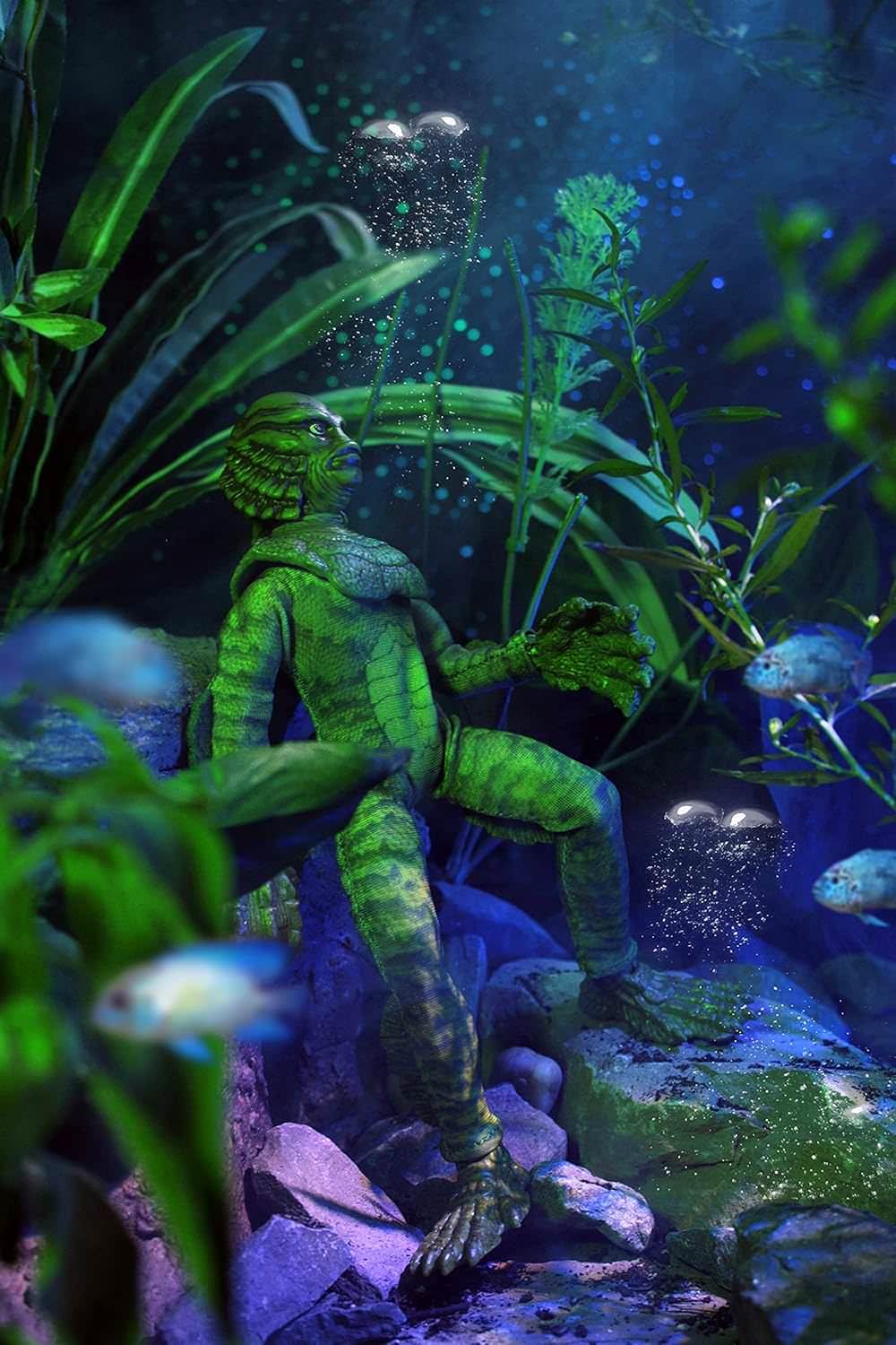 フィギュア MEGO ユニバーサルモンスターズ クリーチャー・フロム・ザ・ブラック・ラグーン ギルマン 約20cm アクションフィギュア 本物布製衣装 14可動ポイント 映画大アマゾンの半魚人 往年名作モンスター映画再現 クラシック8インチ
