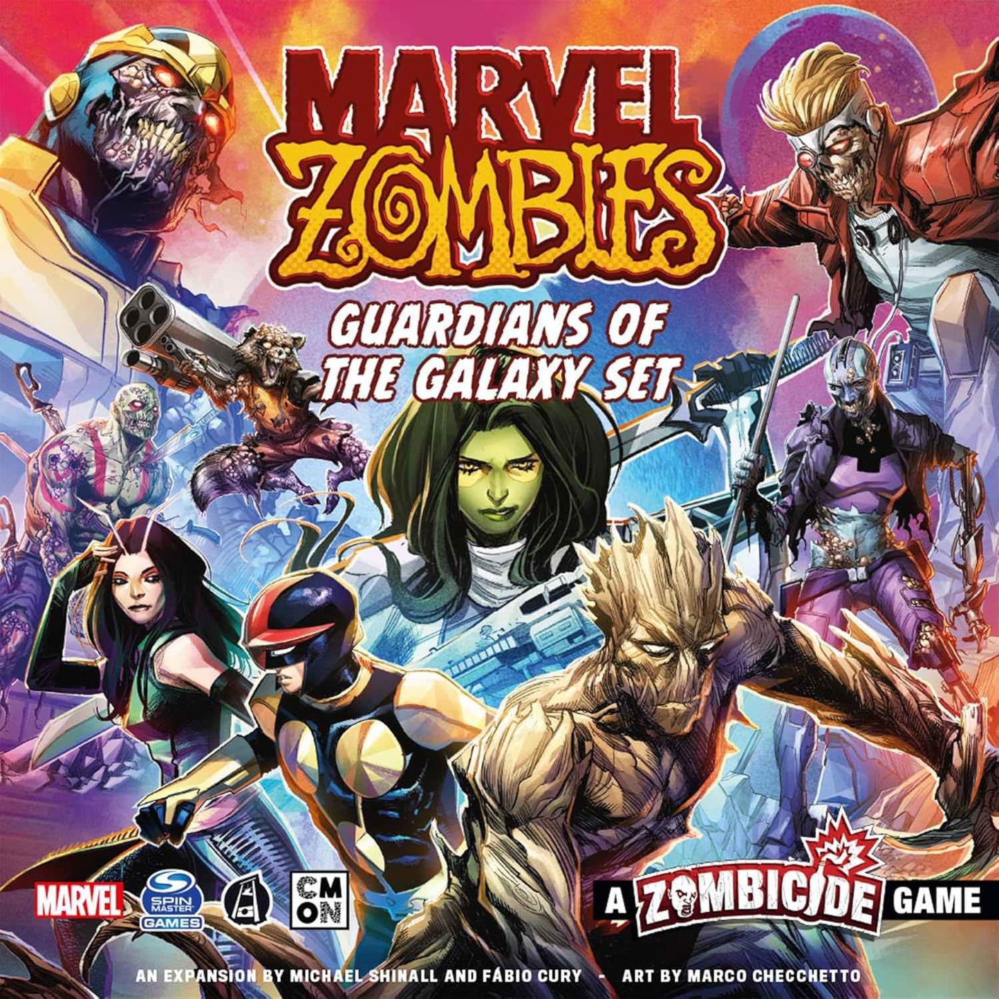 ボードゲーム Marvel Zombies Guardians of the Galaxy Set マーベル ゾンビ化したサノス 宇宙舞台 複数人協力 戦略的アクション 予測不能展開 プレイ時間適度 14歳以上対象 ティーンから大人まで楽しめる 拡張セット