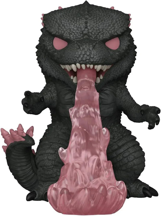 フィギュア 映画ゴジラ×コング 新帝国 Funko Pop ゴジラ 熱光線 放つ 大きな頭部 背びれ 鋭い爪 半透明 紫色素材 高さ約10cm コンパクトサイズ コレクター向け 怪獣映画の金字塔 映画名場面 壮大なバトルシーン ゴジラファン必見 威厳 並行輸入品
