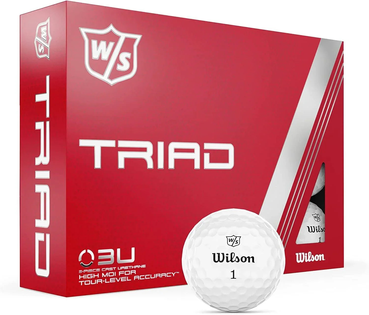 ゴルフボール ウィルソン スタッフ トライアド ゴルフボール Wilson 革新的3ピース構造 高MOI 慣性モーメント 重量配分最適化 スピンテーラリング 超薄型ウレタンカバー 高精度パッティング操作 性能操作性両立 スコア向上 80台突破支援